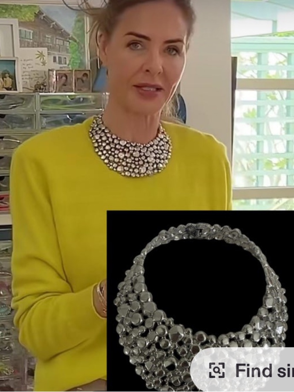 Zara Silver Crystal Collar Hair Accessory - Picture 2 of 5